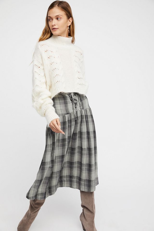 Holiday Plaid Midi Skirt | Free People