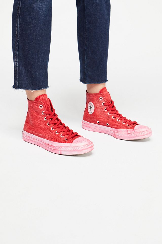 Distressed Hi Top Chuck Sneakers #1