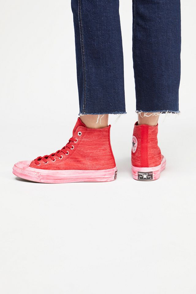 Distressed Hi Top Chuck Sneakers #3