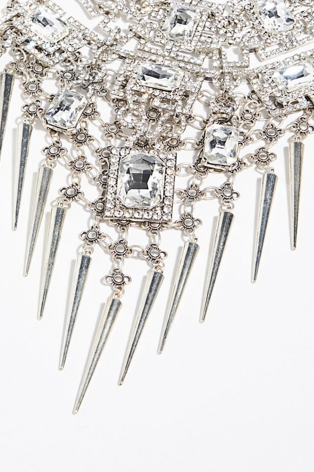 Square Crystal Double Necklace #3