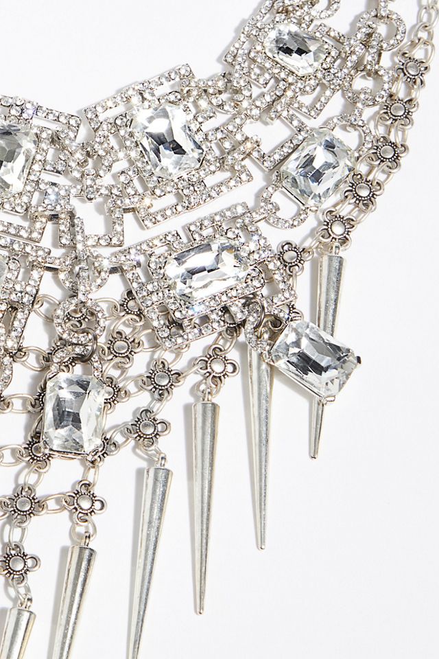Square Crystal Double Necklace #1