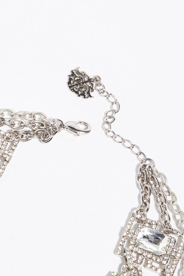 Square Crystal Double Necklace #2