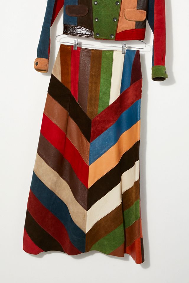 Vintage 1970s Patchwork Suede Set #2