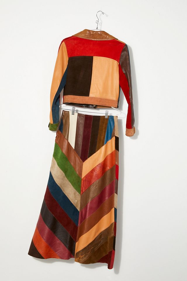 Vintage 1970s Patchwork Suede Set #3