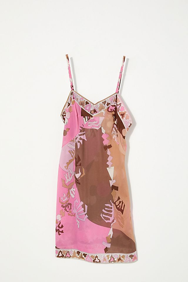 emilio pucci slip dress Occhi-Print Silk Compact yet refined Iride silk crpe de chine