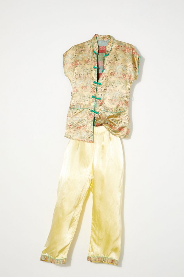 Vintage silk online pajamas