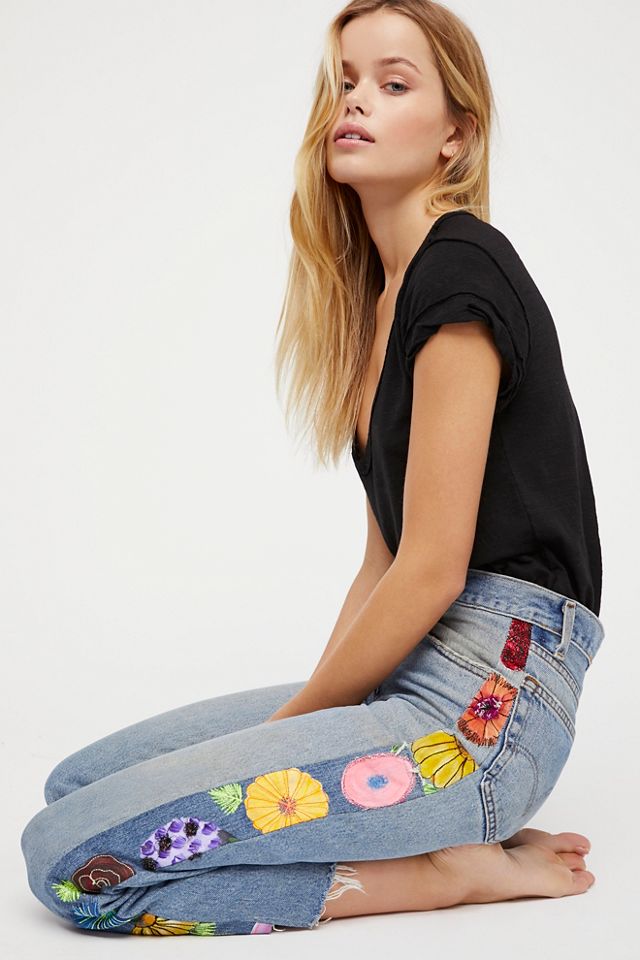 Rialto Jean Project Embroidered Tuxedo Jeans