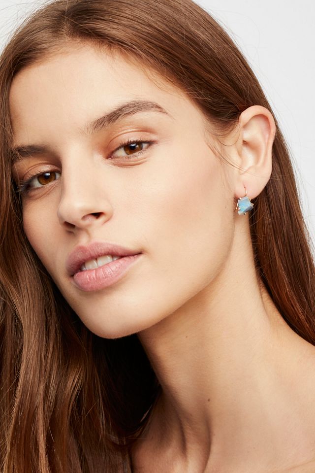 Raw Australian Opal Hook Earrings #3