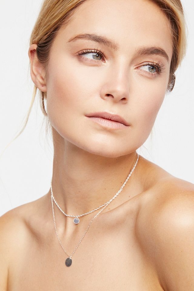 Rope Chain Double Coin Necklace