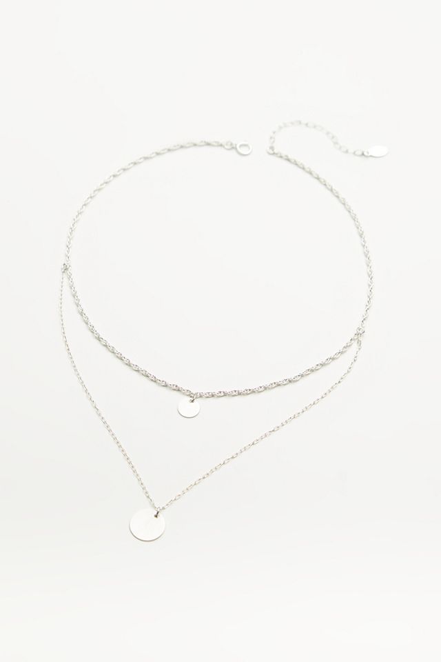 Rope Chain Double Coin Necklace #1