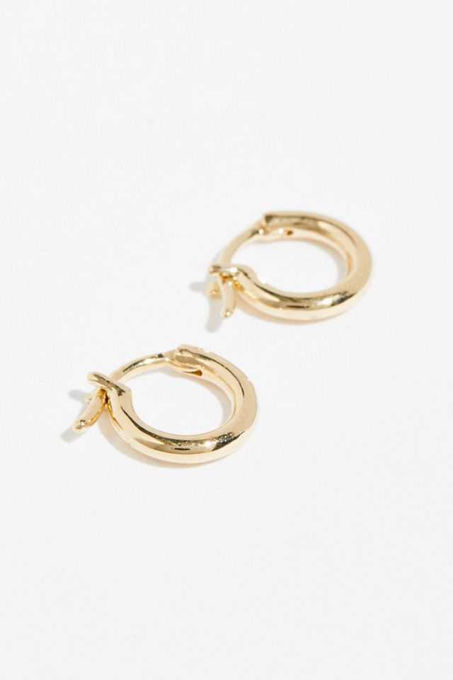 14k Tube Huggie Hoop Earrings | Free People UK