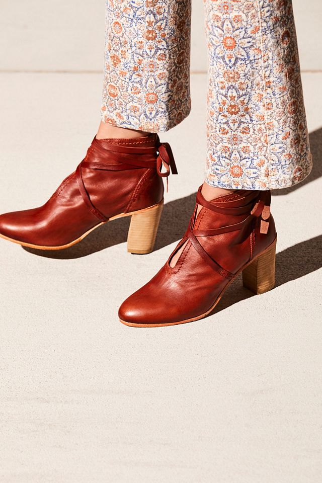 Free people 2025 ankle tie bootie