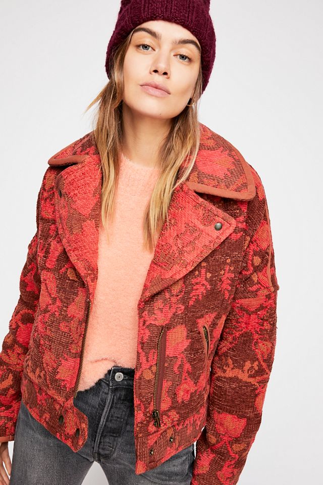 Mosaic Boxy Moto Jacket Free People