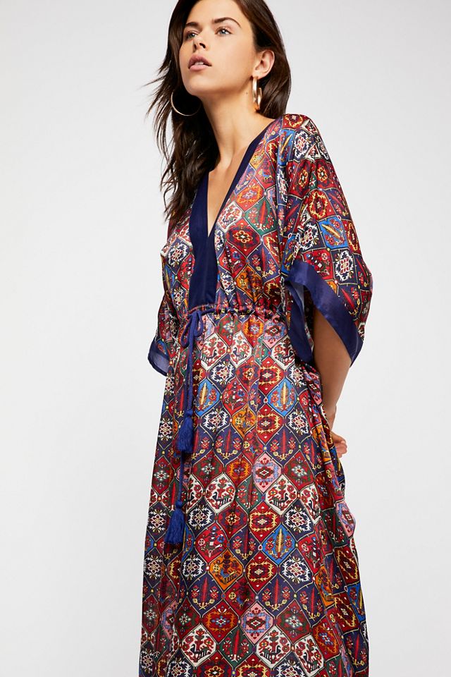 Behati Silk Print Kaftan #2