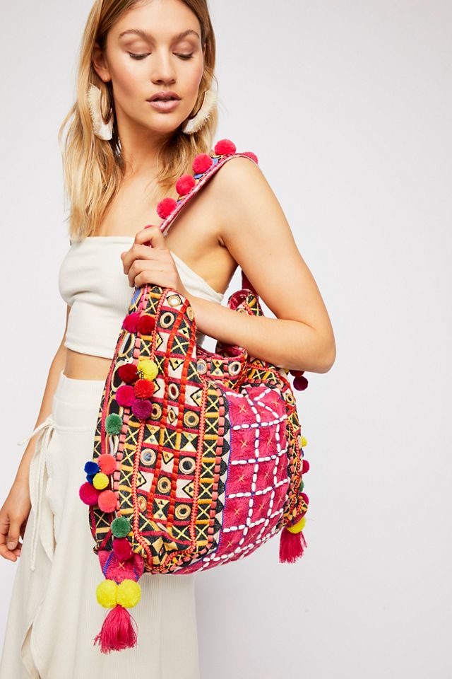 In Bloom Embroidered Hobo Bag