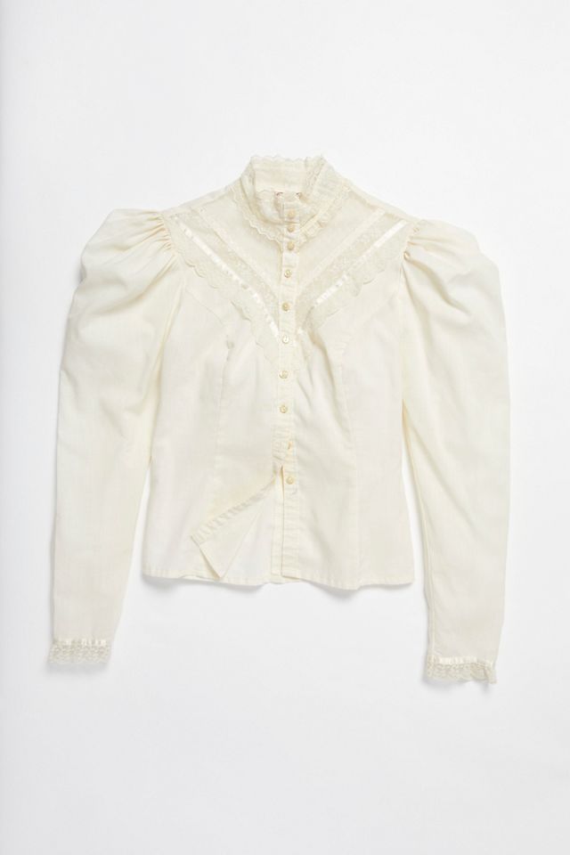 Vintage 1970s Puff Sleeve Blouse | Free People