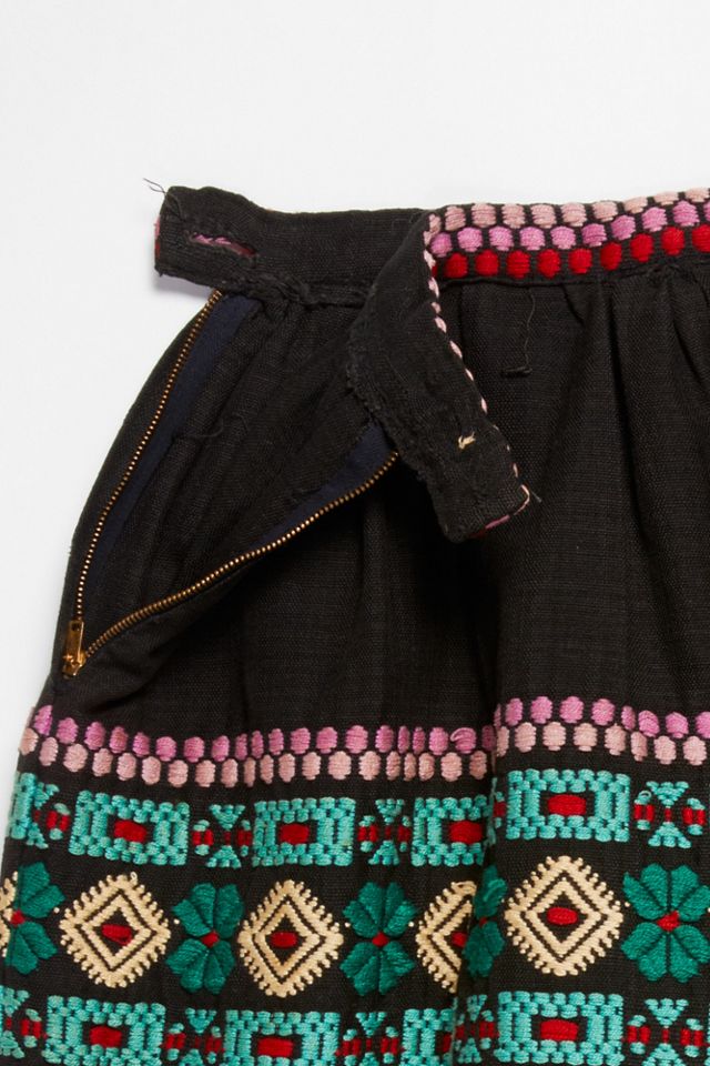 Vintage 1970s Embroidered Skirt #4