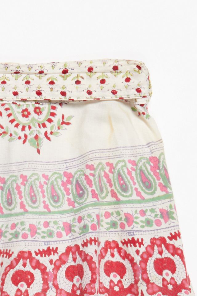 Vintage 1970s Paisley Wrap Skirt #4