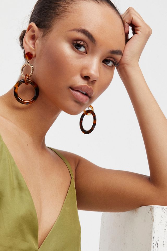 Hazel Resin Hoop Earrings