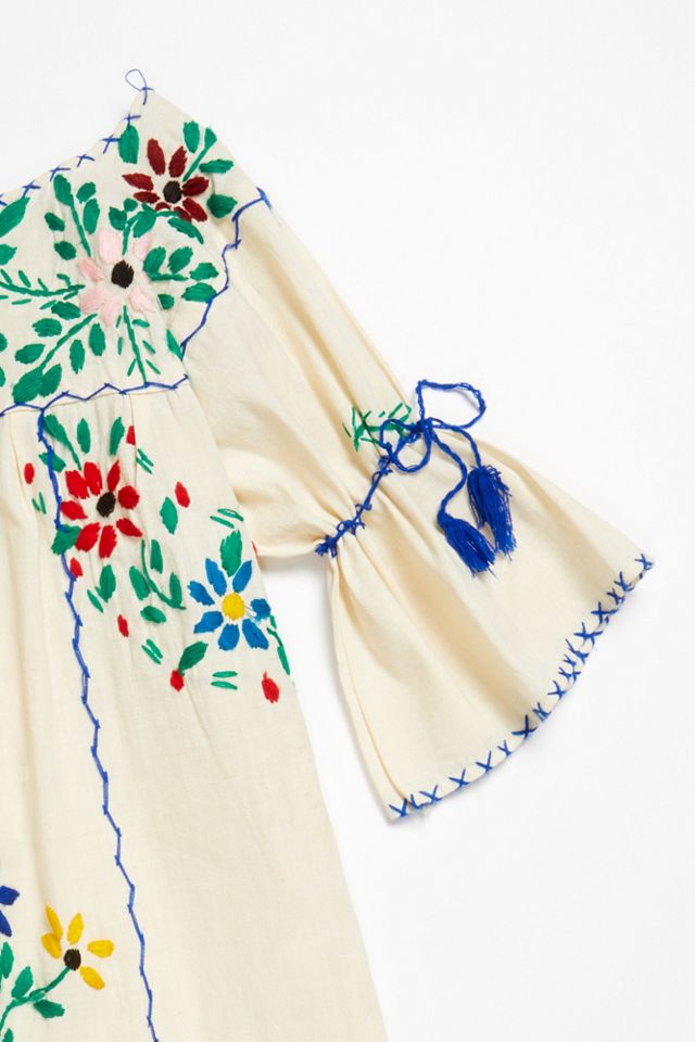 Vintage 1970s Hand Embroidered Dress #1