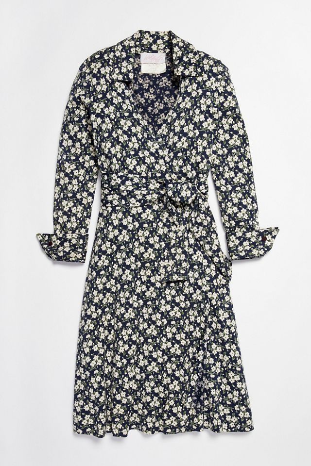knee length dresses for ladies Vintage 70s Pastel Floral Midi Dress - M