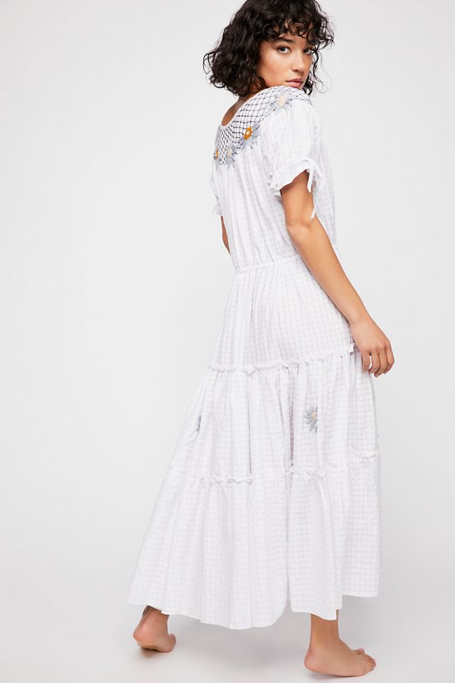 Daisy Smock Collar Maxi Dress #1