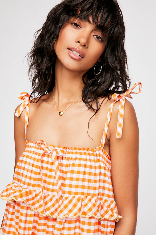 Gingham Frill Maxi Dress #2