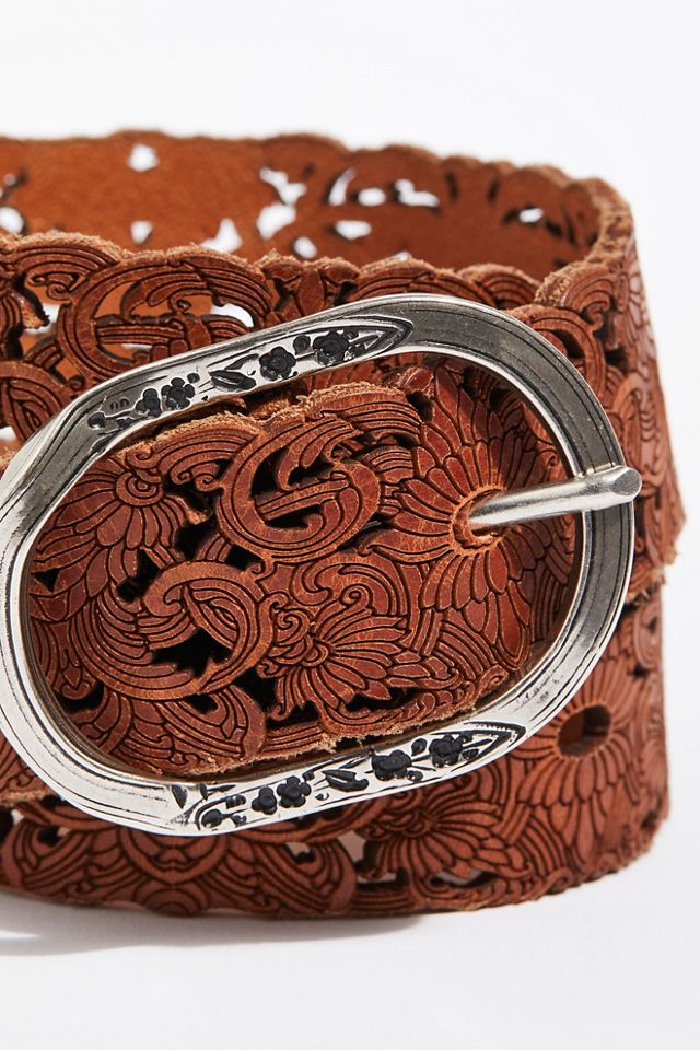 Lily Laser Cut Leather Belt #2