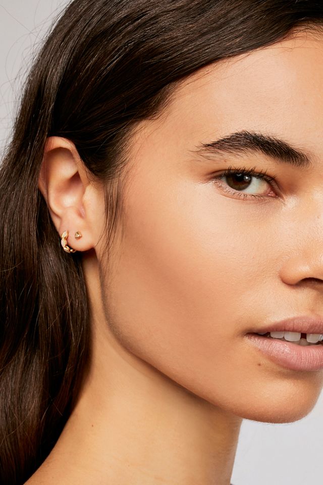 Opal Marquise Clicker Hoop Earring #2