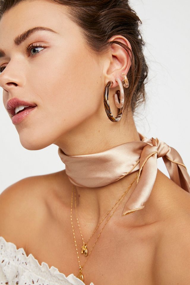 Resin Hoop Earring Set