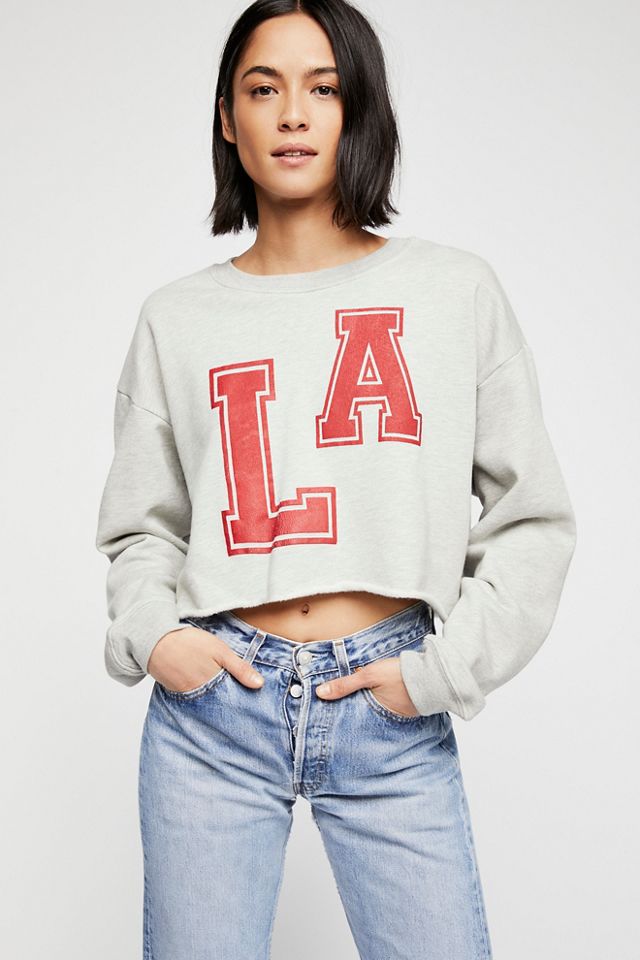 Cropped 2025 graphic sweatshirt