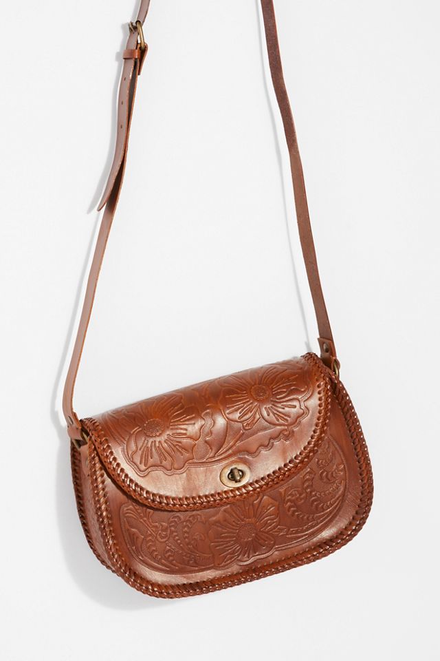 Tooled Leather Crossbody #1