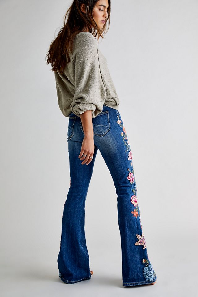 Driftwood Farrah Embroidered Flare Jeans #2