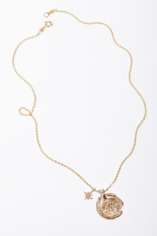 Compass Artifact Charm Necklace #1