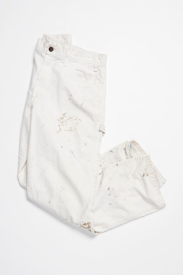 Vintage 1980s White Carpenter Pants | Free People
