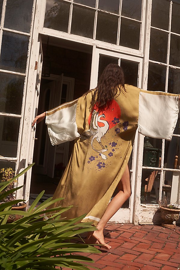 Rising Sun Maxi Kimono by Free People, Denim Combo, One Size