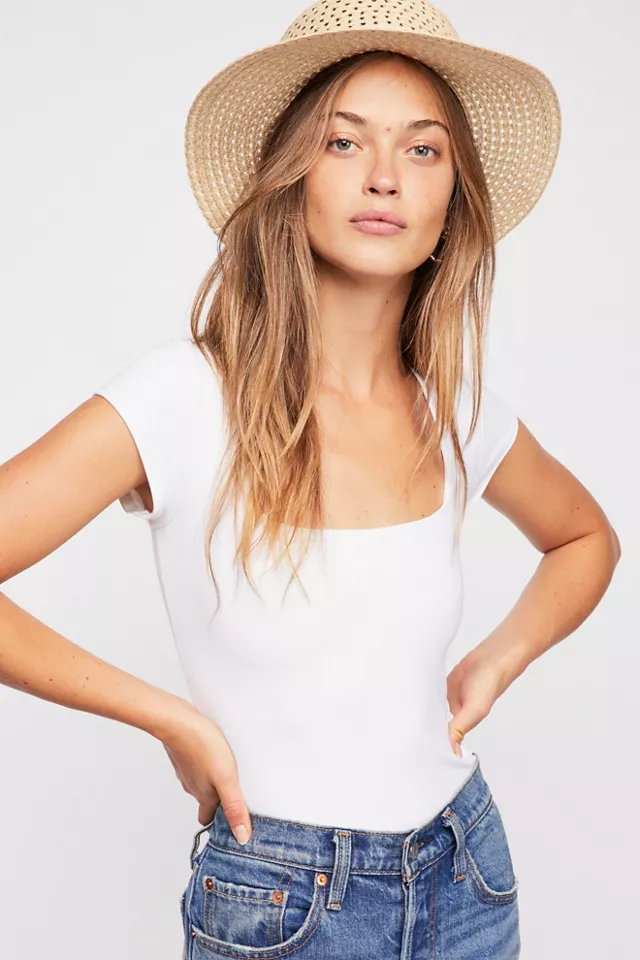 Free People Fair and Square Neck Duo Bodysuit