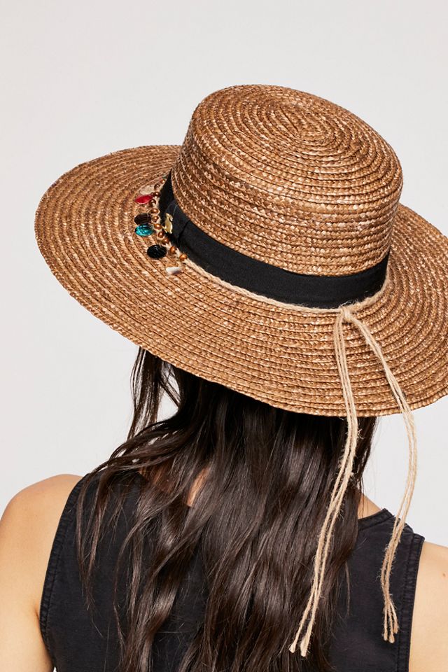 Tiki Ti Embroidered Straw Boater  #2