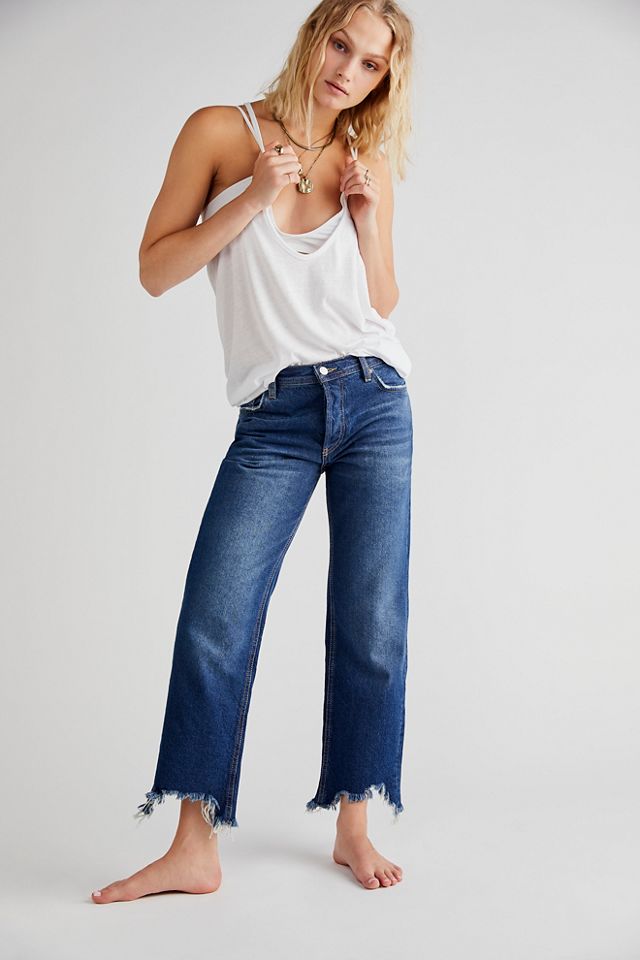 Maggie Mid-Rise Straight-Leg Jeans | Free People
