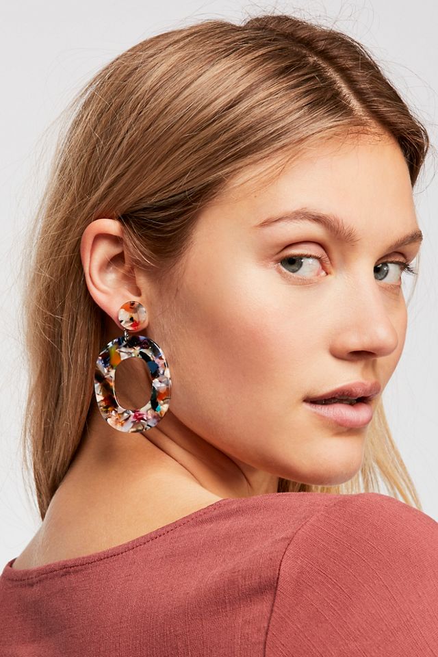 Lucy Resin Hoop Earrings