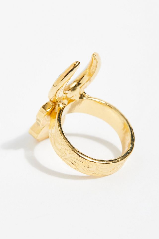 Ellaria Pearl Crescent Ring #1