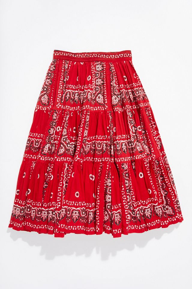 Bandana Patch Wrap Skirt