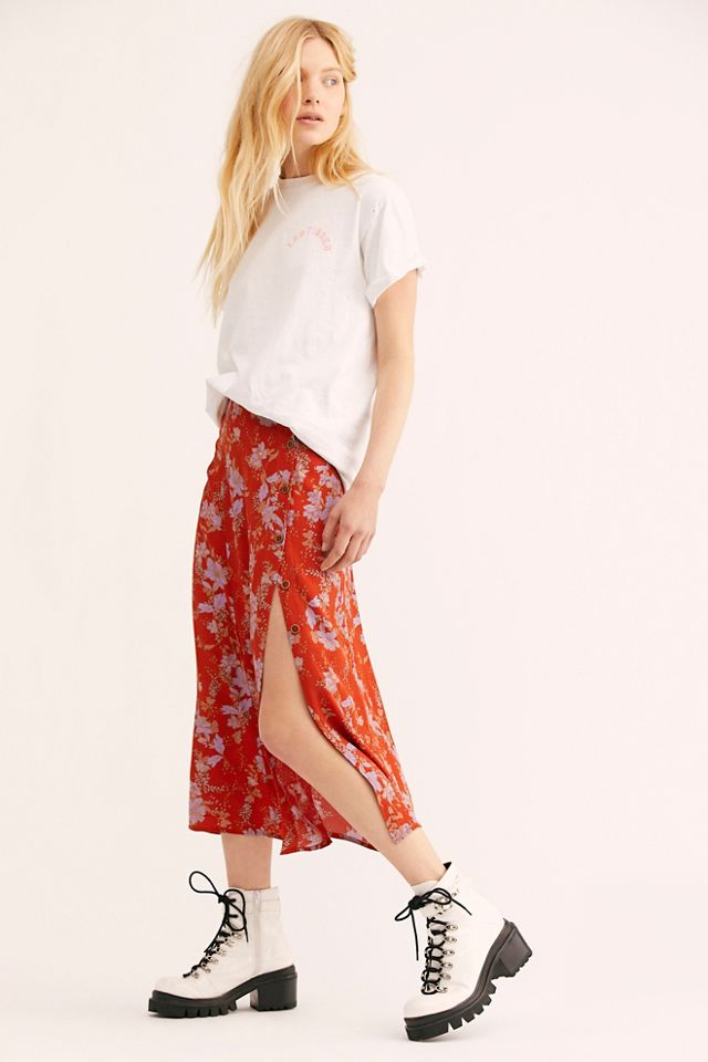 Free people retro love sales midi skirt