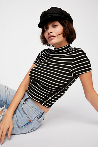 Snap Back Striped Tee | Free People UK