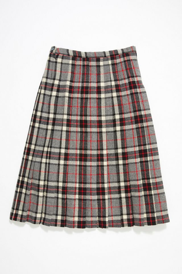 Vintage Plaid Wool Skirt #2