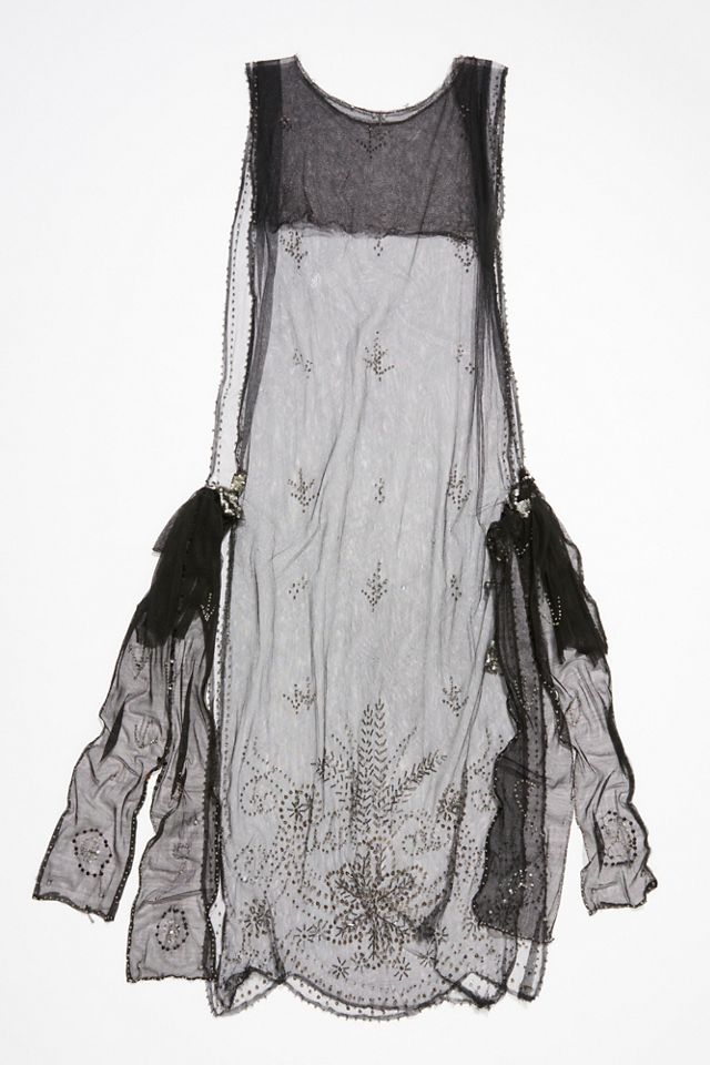 Vintage 1920s Beaded Net Dress | Free People