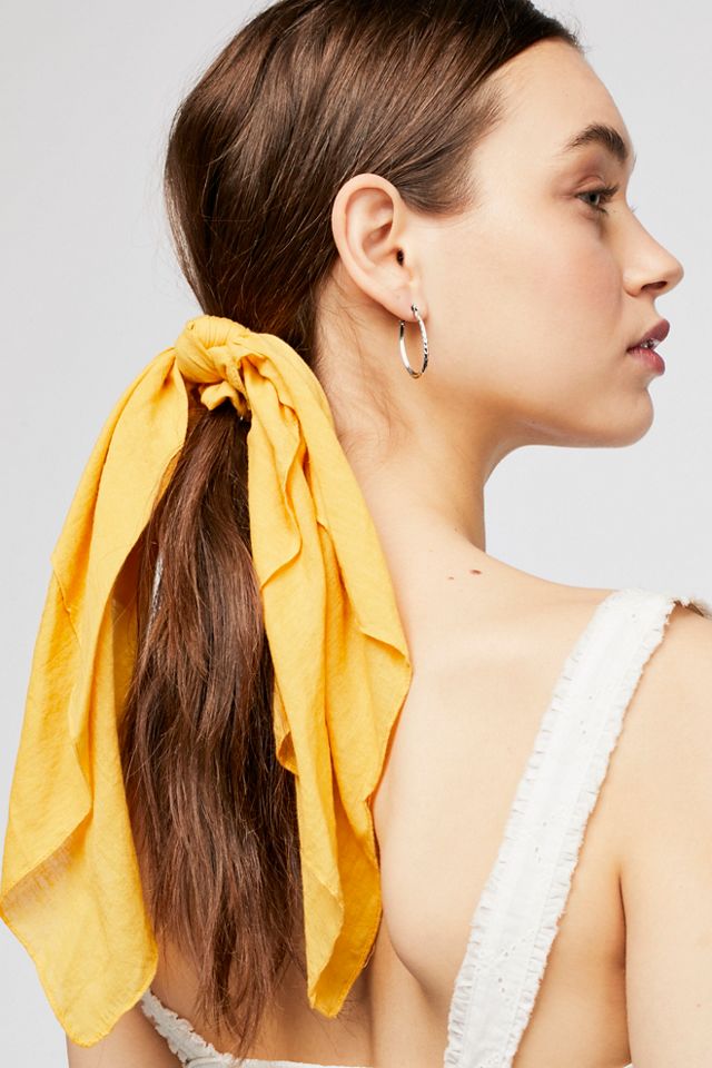 Solid Bandana Scarf Pony