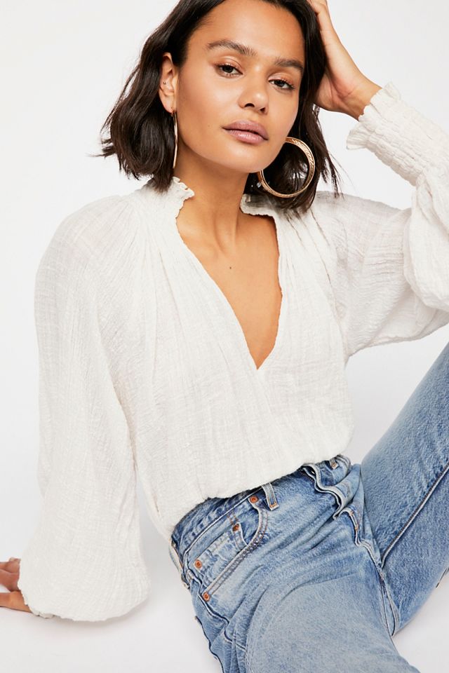 Free people hot sale smocked top