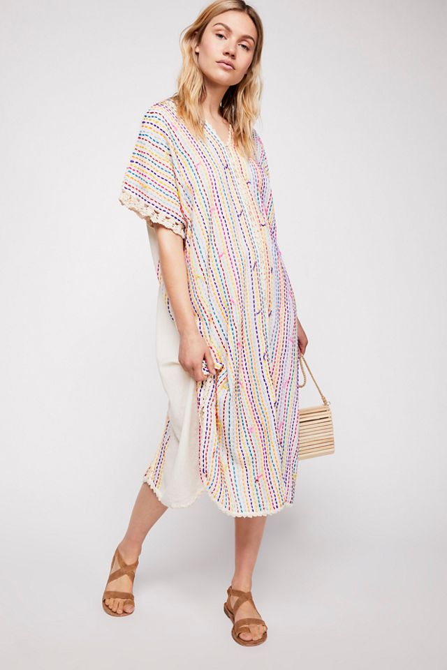 There She Goes Embroidered Kaftan