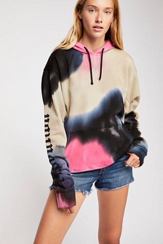 Free people tie store dye hoodie